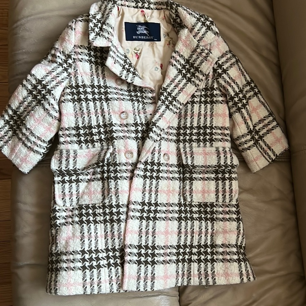 Burberry jacket  for 18 m girl very good cond